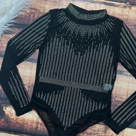 RELISTED Rhinestone Cowgirl Bodysuit Jeweled - Picture 9 of 13